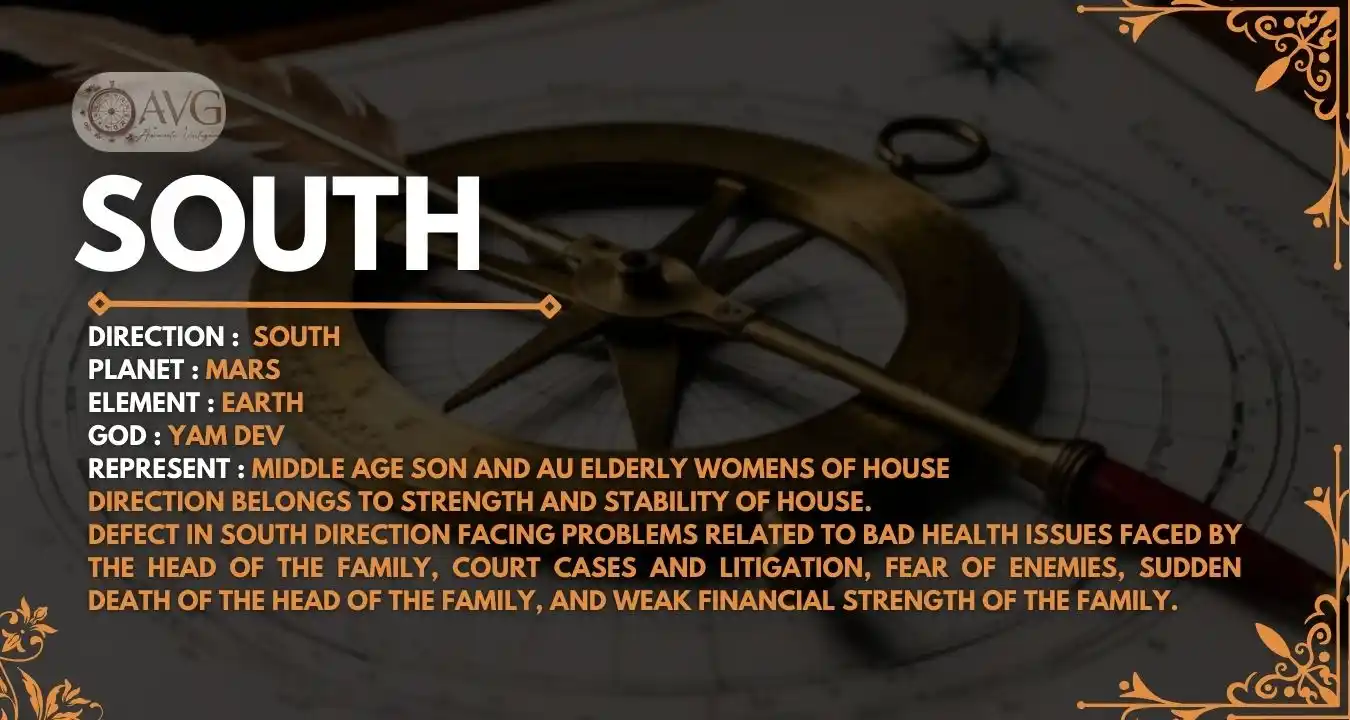 Vastu consultant in Delhi explains the significance of the South direction in Vastu Shastra, linked with Mars, Earth element, and strength and stability of the house